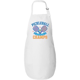 inktastic Pickleball Champs Paddle and Ball Design Adult Apron White 46ce8
