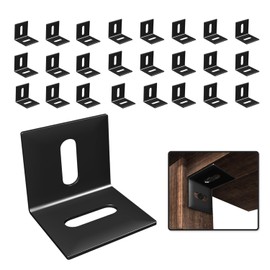 Table Top Fasteners, SEPTCITY 24PCS Adjustable Corner Brackets for Wood, Heavy Duty Right Angle L Brackets for Shelves Desk and Chairs, Tabletop Connectors for Repairing Furniture