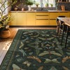 Dark Green Bug Area Rugs 8x10 for Living Room, Dining