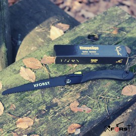 Xforst Folding Saw - Robust Folding Saw with Hardened Teeth, Non-Slip Handle and Safety Lock for Bushcraft, Garden and Outdoor Activities (195 Blade) X-FS24 New