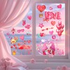 Mauts 9 Sheet Valentines Day Decor,Gnomes Valentines Window Clings, Reusable
