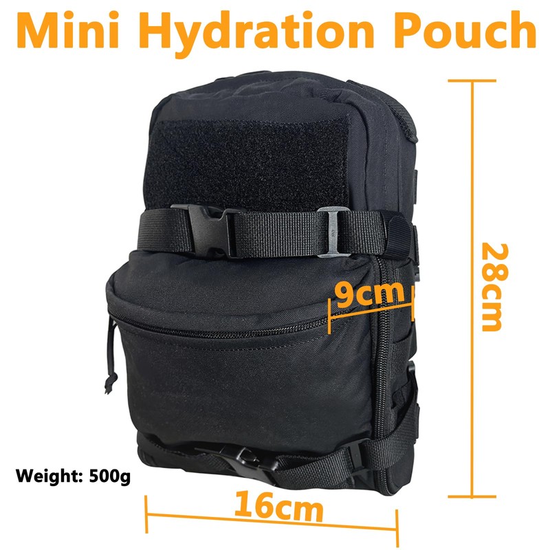 TWINFALCONS Tactical Hydration Backpack, Molle Backpack 500D Nylon Hydration Backpack
