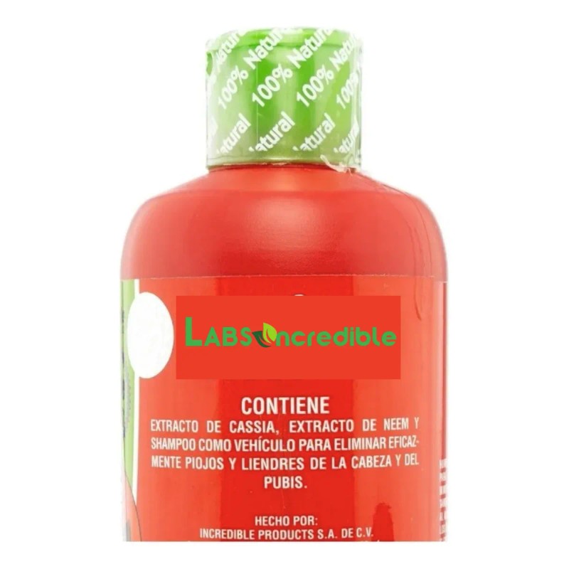 Shampoo para piojos liendres Incredible Shampiojo 1 litro con cepillo