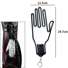 Golf Glove Hanger, Keep Out of Shape, Quick Dry Holder, Golf Glove Hanger, Set of 2 for Men and Women (Black)