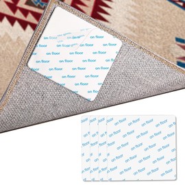 Anti Slip Mat Grippers, 4 x 4 inch Rug Pads Grippers, Stop Mat Slipping on Laminate Floor for Rug Vacuum Tech Grippers for Mat Carpet Grips (4 Pcs)