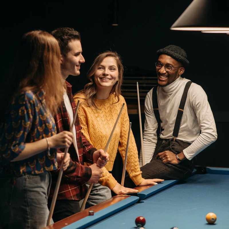 13mm Pool Cue Tips, 50 Pack Blue Leather Snooker Cue