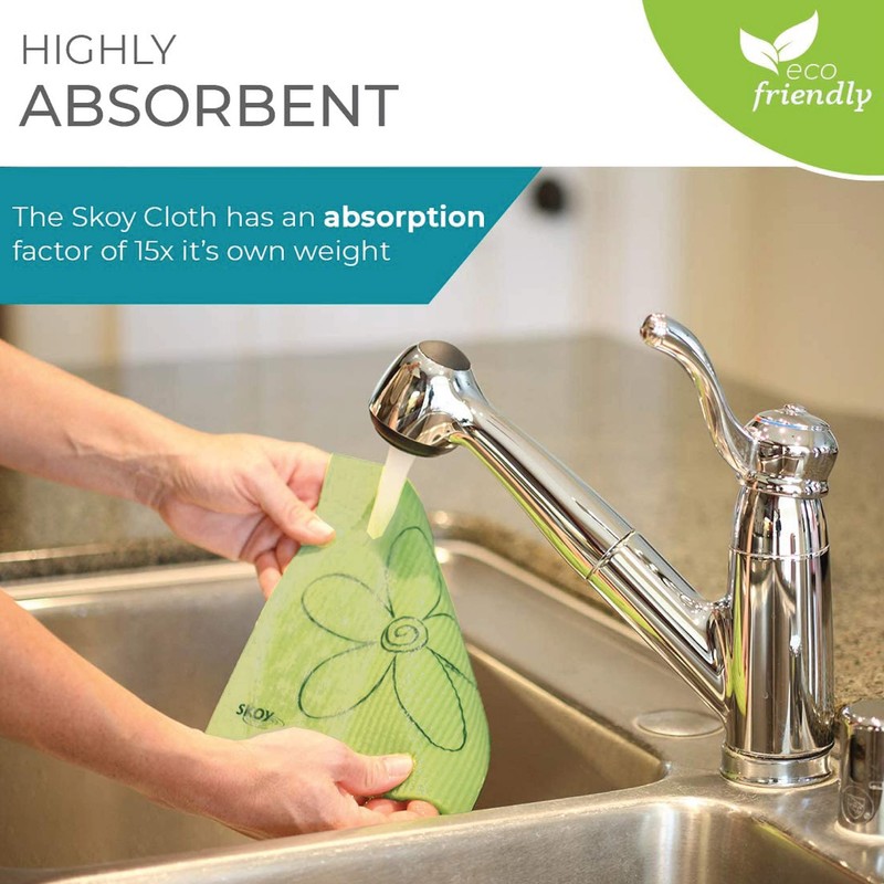 Skoy Cloth, 8-Pack Eco-Friendly and Reusable Swedish Dishcloth, for Kitchen
