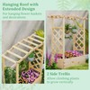 HAPPYGRILL Raised Garden Bed with Trellis, Freestanding Wood Planter Box