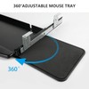 Solid Steel Under Desk Keyboard Tray Slide Out with 360°
