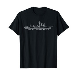 USS McClusky FFG-41 Ship Blueprint Gift T-Shirt