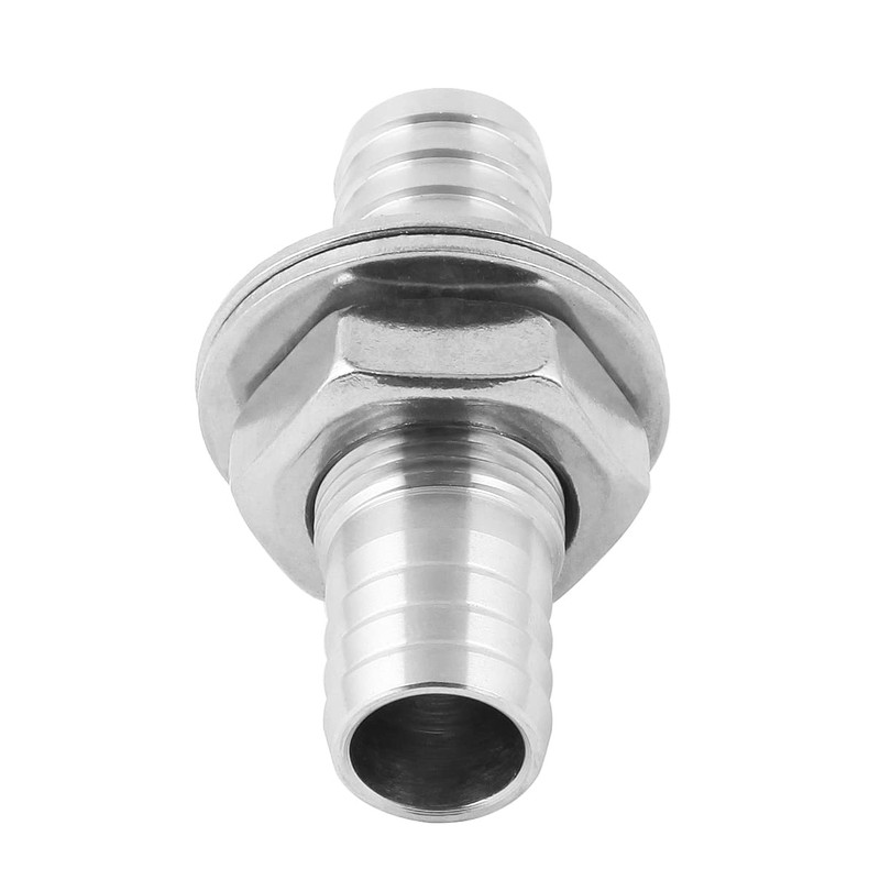 Metaland Stainless Steel 5/8" Hose Barb Bulkhead Fitting Thru-Bulk Straight