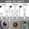 10Counts Screw Extractor Kit Alloy Steel Damaged Screw Remover Set