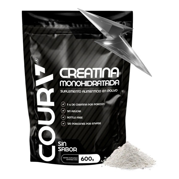 Coura Creatina Monohidratada En Polvo 600g P/ 120 Servicios Sabor