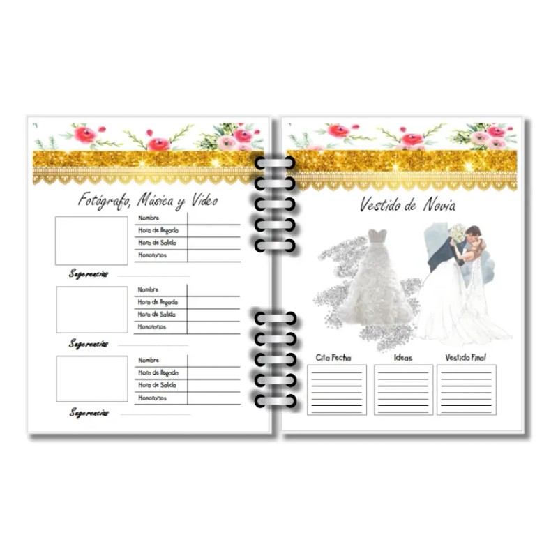 Agenda De Boda Wedding Planner De La Novia Planificador