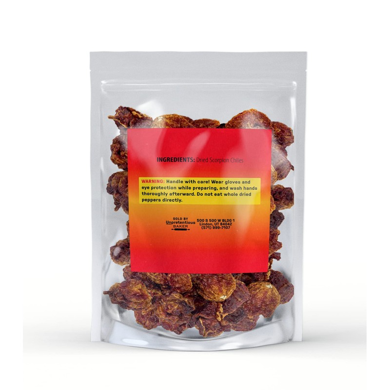 Unpretentious Whole Scorpion Peppers, 4 oz, Extremely Spicy, Hot Chile