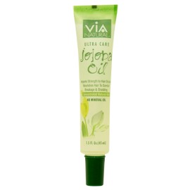 VIA Natural Ultra Care Jojoba Oil Concentrated Natural Oil 1.5oz - Imparts Strength to Hair Strands Nourishes Hair To Combat Breakage & Shedding - 3 Pack