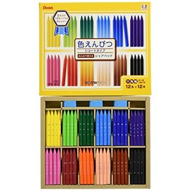 ぺんてる パスティック 色えんぴつ ショートタイプシェアパック GC7SP-12 12色入