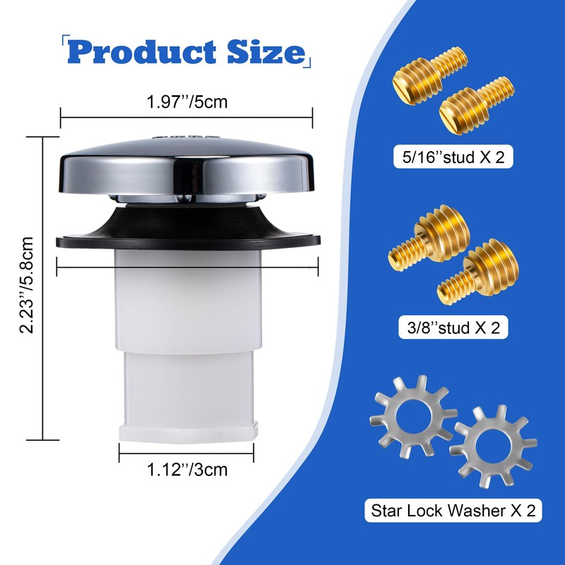 Dreyoo Bathtub Pop up Drain Stopper, Bathtub Drain Plug with