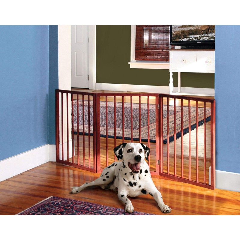 Folding Wood Pet Gate- 3 Sections