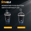 STARELO 5pcs 12mm Momentary led Push Button Switch Black Shell