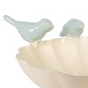 Creative Co-Op Decorative Metal Scalloped Bowl with 3D Birds, Antique