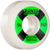 Bones Skateboard Wheels 100's #4 Sidecut, Size: 54, Colours: White-Green