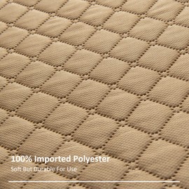 luckyjoyreal Sofa Armrest Cover Waterproof Recliner Chair Covers Non-Slip Sofa Cover for Reclining Couch Slipcovers Seat Cushion Couch Cover for Dogs Pets Furniture Protector Brown 23"x19" 2 Pcs