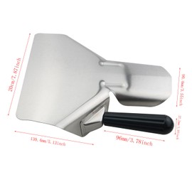 DGBRSM Stainless Steel French Fry Popcorn Scoop for Snacks, Desserts, Ice, Dry Goods Multi-Purpose Utility Scoop French Fry Bag Quick Fill Tool (Right Handle)