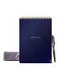 Rocketbook Flip - with 1 Pilot Frixion Pen & 1 Microfiber Cloth Included - Dark Blue Cover, Executive Size (6" x 8.8")