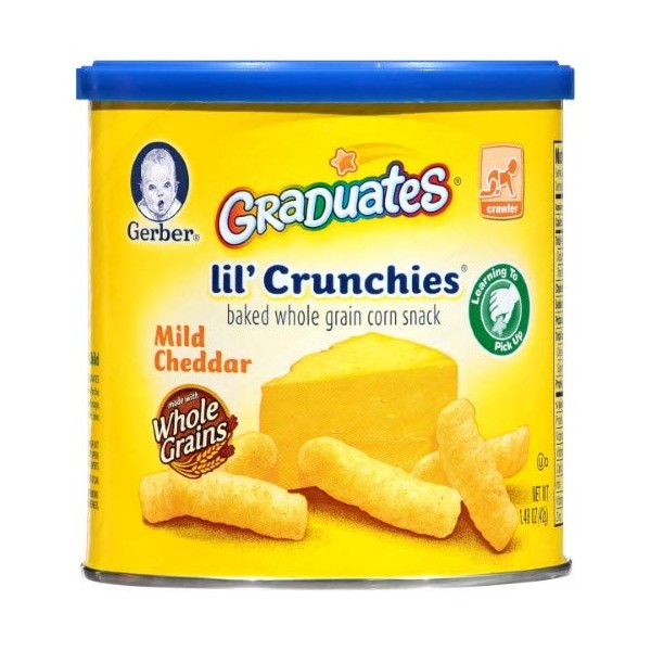 Gerber Graduates Lil' Crunchies - Mild Cheddar, Pack of 2