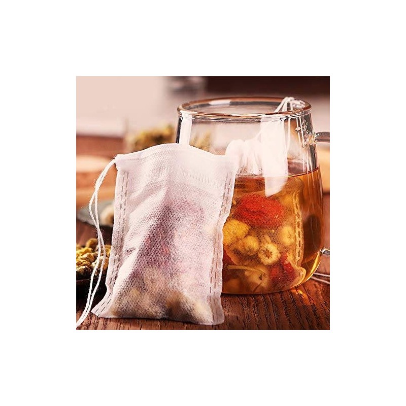 100 pcs Tea Filter Bags,Disposable Empty Loose Leaf Tea Bags