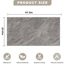 3D Wall Panels - 4PCS 47.2"x23.6" Faux Stone Wall Covering - MCM Modified Clay Material for Home Art, Accent Brick, Modern Exterior/Interior Decoration, Covering 31 sq.ft TV#2