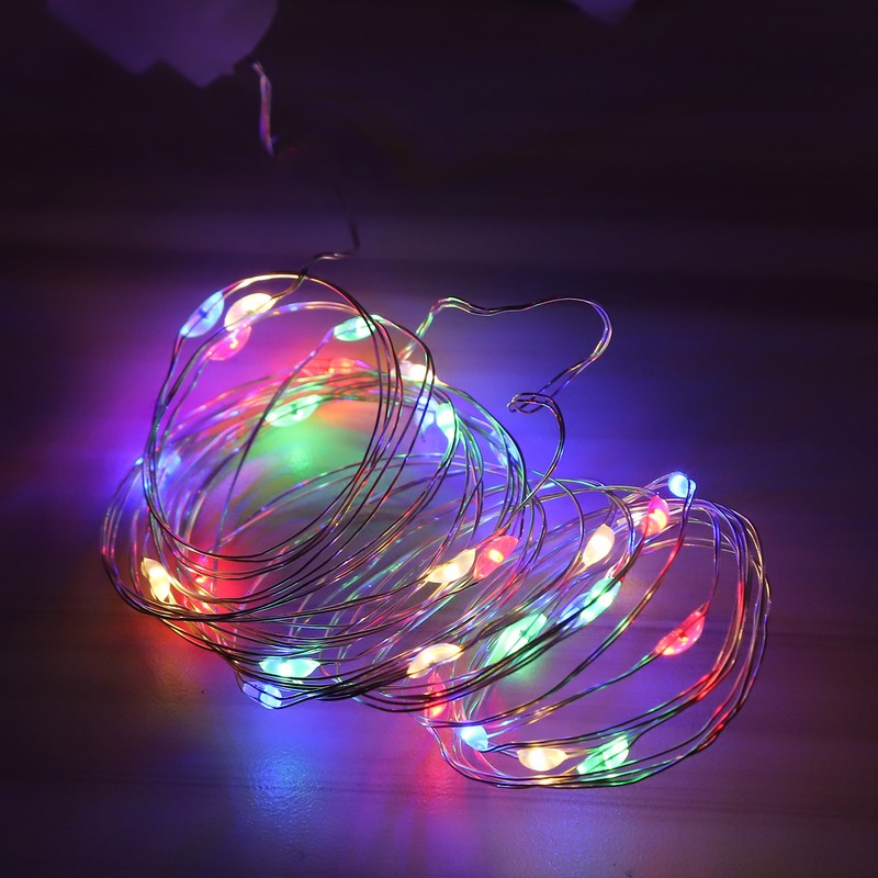 3x3 m Copper USB Wire Curtain Light String for Home
