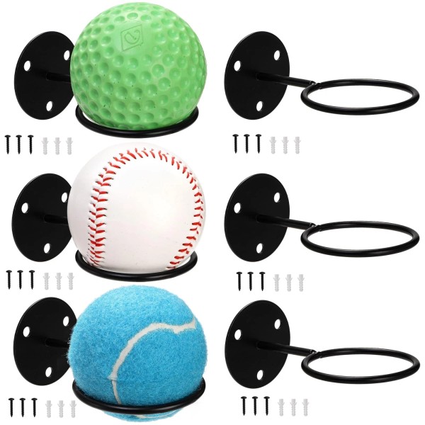Tebery 6 PCS Baseball Display Wall Holder Wall Mount Baseball