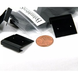 Bedazzlinbeads 4 Black 1 inch Flocked Velvet & Plastic Lip Hanging Pair Earring Display Cards