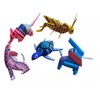 paquete de 5 alebrijes artesanal hecho a mano
