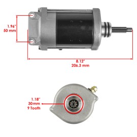 Caltric Starter fits Polaris Ranger XP 1000 2017 2018 2019 - 2021 Except Diesel Models