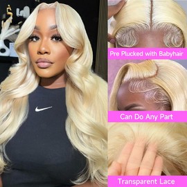 Gurdasa 613 Lace Front Wig Human Hair 200 Density Blonde Wig Human Hair 13x4 Blonde Body Wave Lace Front Wigs Human Hair Pre Plucked 613 HD Lace Frontal Wigs Human Hair 613 Human Hair Wig 38 Inch