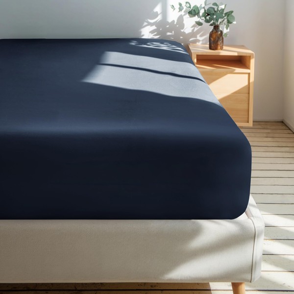 Tifschlaf Fitted Sheet 180 x 200 cm Blue Bed Sheet