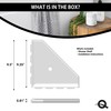 Questech 10" Corner Shower Shelf - Lugged for New Construction,