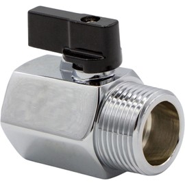 VARIOSAN Mini Ball Valve 12517 3/4 Inch Internal Thread x 3/4 Inch External Thread Chrome