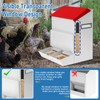Automatic Chicken Feeder 25lb,Outdoor Galvanized Metal Poultry Feeder No Waste