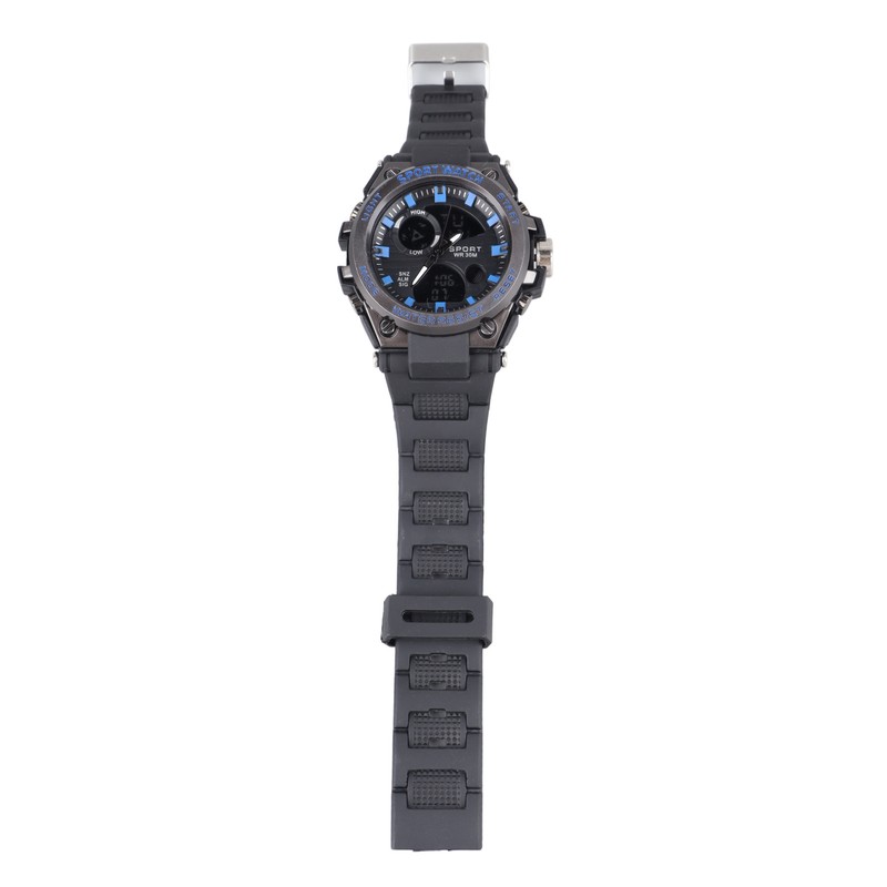 Waterproof Wristwatch Transparent Cover LED Luminous Wristwatch for Gentlemen Black