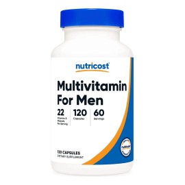 Multivitaminico Para Hombres Con 22 Nutritientes 120 Caps Sabor Sin sabor