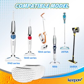 KEEPOW Steam Mop Replacement Pads 2 Pack Compatible with Bissell Powerfresh Steam Mop 1940 1806 1544 2075 2685A 2181 2814 Series 19402 19404 19408 19409 1940A 1940F 1940Q 1940T 1940W B0006 B0017 2075A