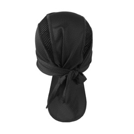 IPENNY Pack of 3 Bandana for Men and Women Helmet Lining Unisex Durag Sun Protection Headscarf UV Protection Cap Quick Drying Underhelmet Cap for Cycling, Black, dark grey and dark blue, Unit size