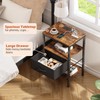 SUPERJARE SUPERJARE Nightstand with Charging Station, Bed Side Table with