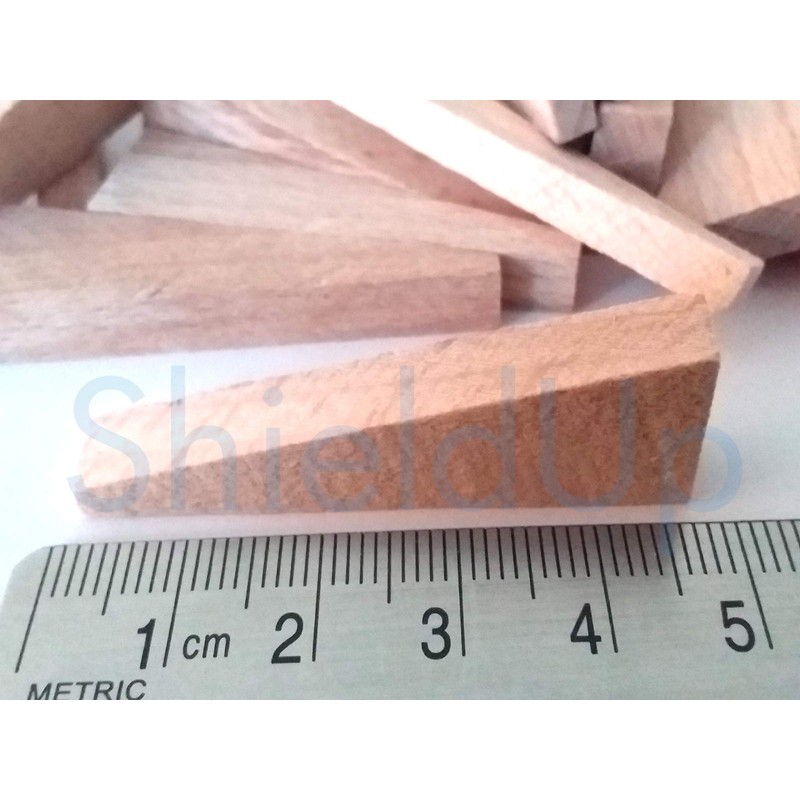 ShieldUp Hardwood Tile Wedges | Wooden Spacers | Pack of