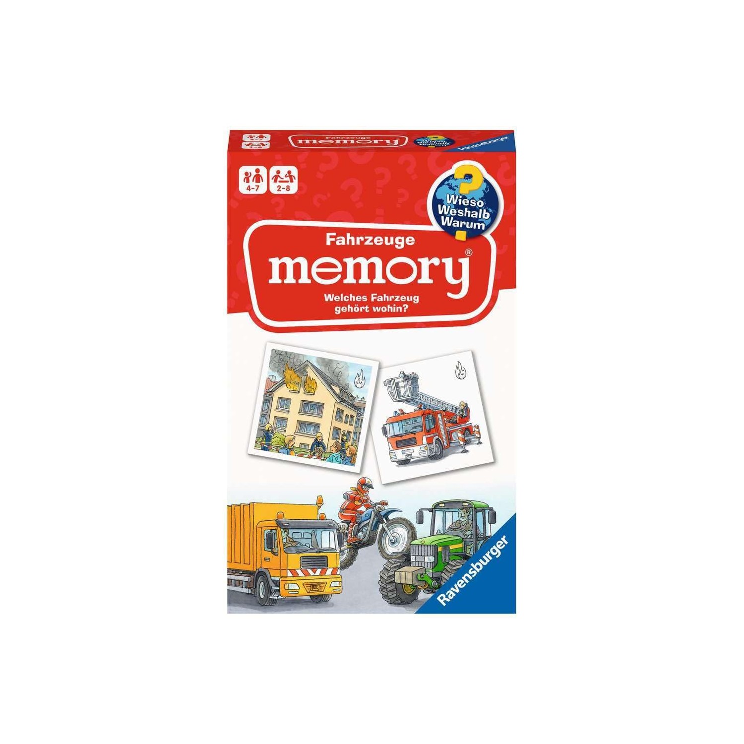 Ravensburger 20647 Vehicles Memory® Wieso? Weshalb? Warum? The Classic ...