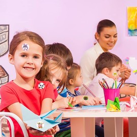 Stickers Animals Children, Pack of 1500 Cute Round Animal Stickers, Reward Stickers, Children's Stickers Set with 24 Animal Designs Stickers, Teacher Stickers, Party Reward Stickers, Animals